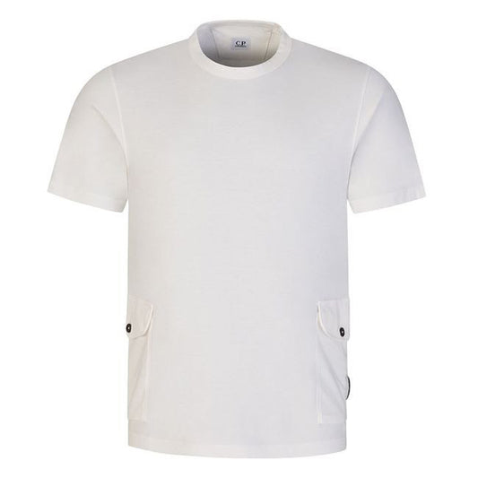 CP Company lens Side Pocket T Shirt in white