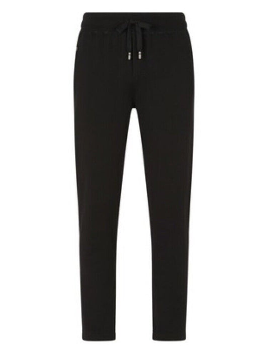 DOLCE & GABBANA Jersey jogging pants with branded plate